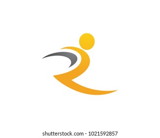 Human character logo sign illustration vector design