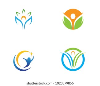 Human character logo sign illustration vector design