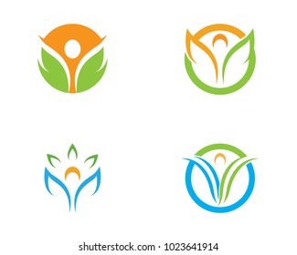 Human character logo sign illustration vector design