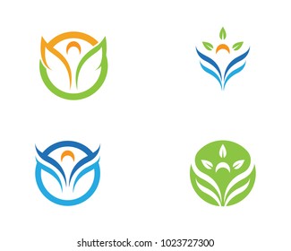 Human character logo sign illustration vector design