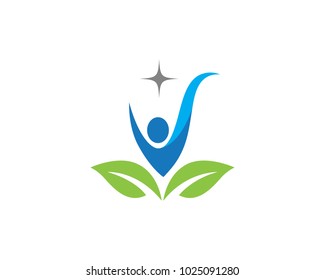 Human character logo sign illustration vector design