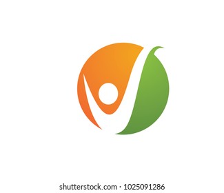 Human character logo sign illustration vector design