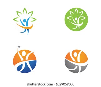 Human character logo sign illustration vector design