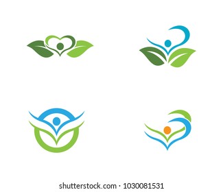 Human character logo sign illustration vector design