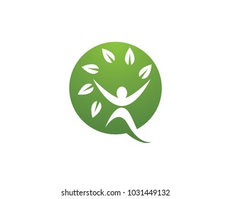 Human character logo sign illustration vector design