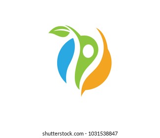 Human character logo sign illustration vector design