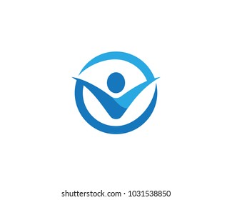 Human character logo sign illustration vector design