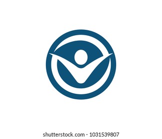 Human character logo sign illustration vector design