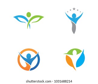 Human character logo sign illustration vector design