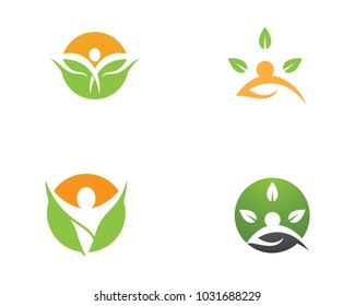 Human character logo sign illustration vector design