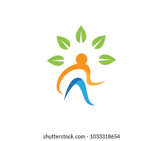 Human character logo sign illustration vector design