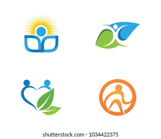 Human character logo sign illustration vector design