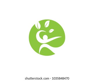 Human character logo sign illustration vector design