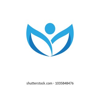 Human character logo sign illustration vector design