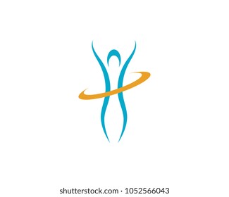 Human character logo sign illustration vector design