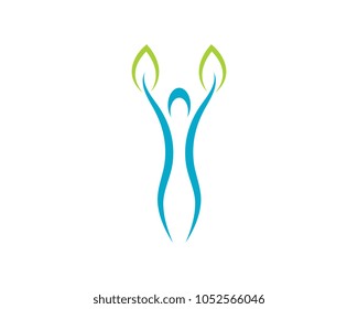 Human character logo sign illustration vector design
