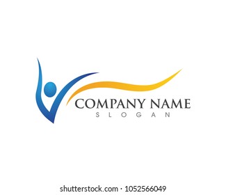 Human character logo sign illustration vector design