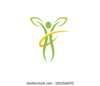 Human character logo sign illustration vector design