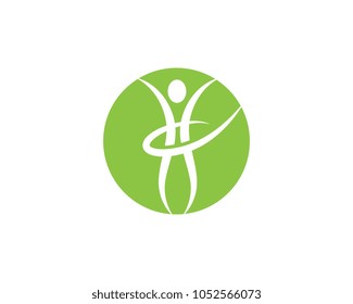 Human character logo sign illustration vector design
