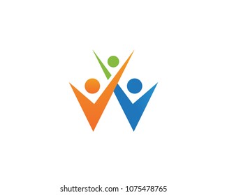 Human character logo sign illustration vector design