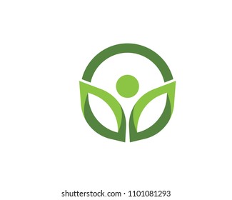 Human character logo sign illustration vector design