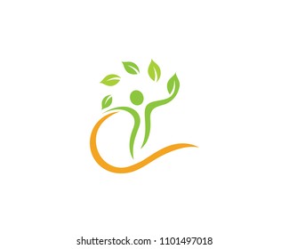 Human character logo sign illustration vector design