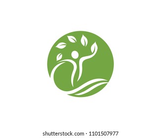 Human character logo sign illustration vector design