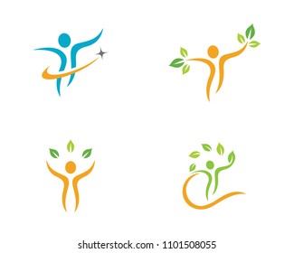 Human character logo sign illustration vector design