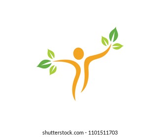 Human character logo sign illustration vector design