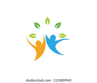 Human character logo sign illustration vector design