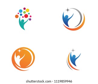 Human character logo sign illustration vector design