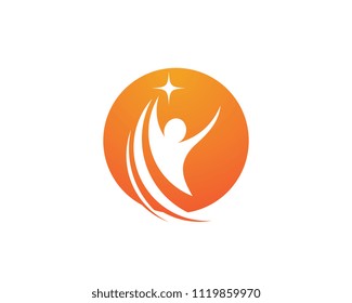 Human character logo sign illustration vector design
