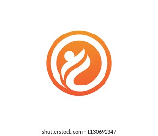 Human character logo sign illustration vector design