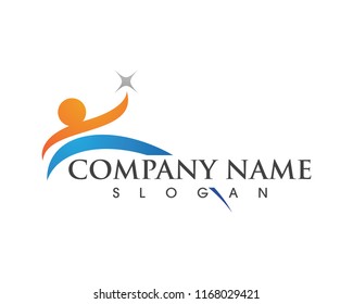 Human character logo sign illustration vector design