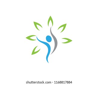 Human character logo sign illustration vector design