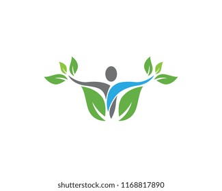 Human character logo sign illustration vector design