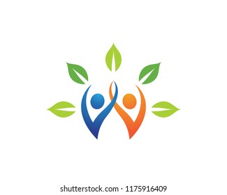 Human character logo sign illustration vector design
