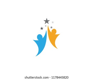 Human character logo sign illustration vector design