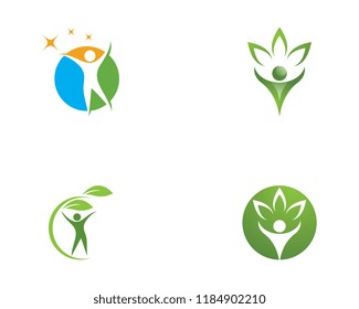 Human character logo sign illustration vector design