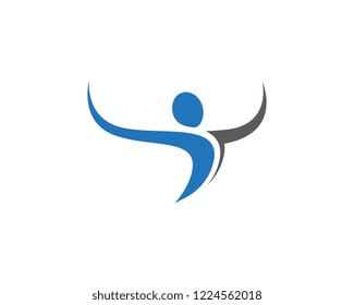 Human character logo sign illustration vector design