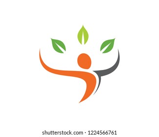 Human character logo sign illustration vector design