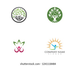 Human character logo sign illustration vector design
