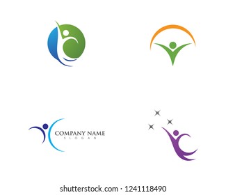 Human character logo sign illustration vector design