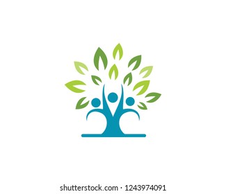 Human character logo sign illustration vector design