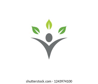 Human character logo sign illustration vector design