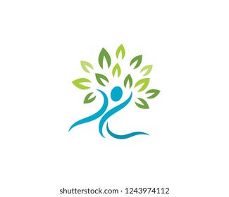 Human character logo sign illustration vector design