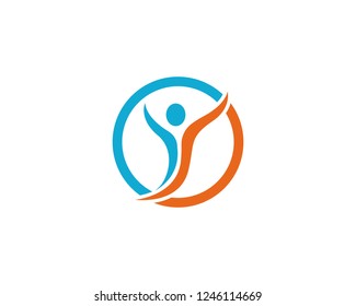 Human character logo sign illustration vector design