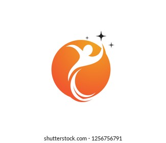 Human character logo sign illustration vector design - Vector
