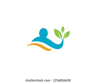 Human character logo sign illustration vector design