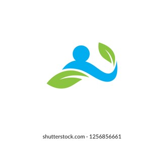 Human character logo sign illustration vector design